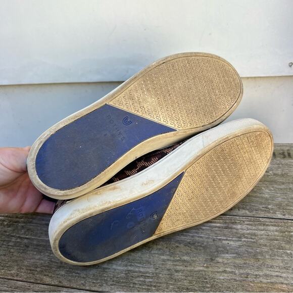 ROTHY'S The Chelsea Wildcat High Top Sneakers Brown Tan Size 8 - Picture 8 of 10